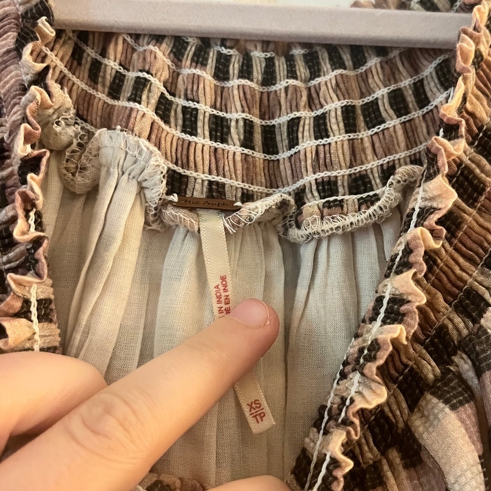 Free people Plaid Maxi Dress